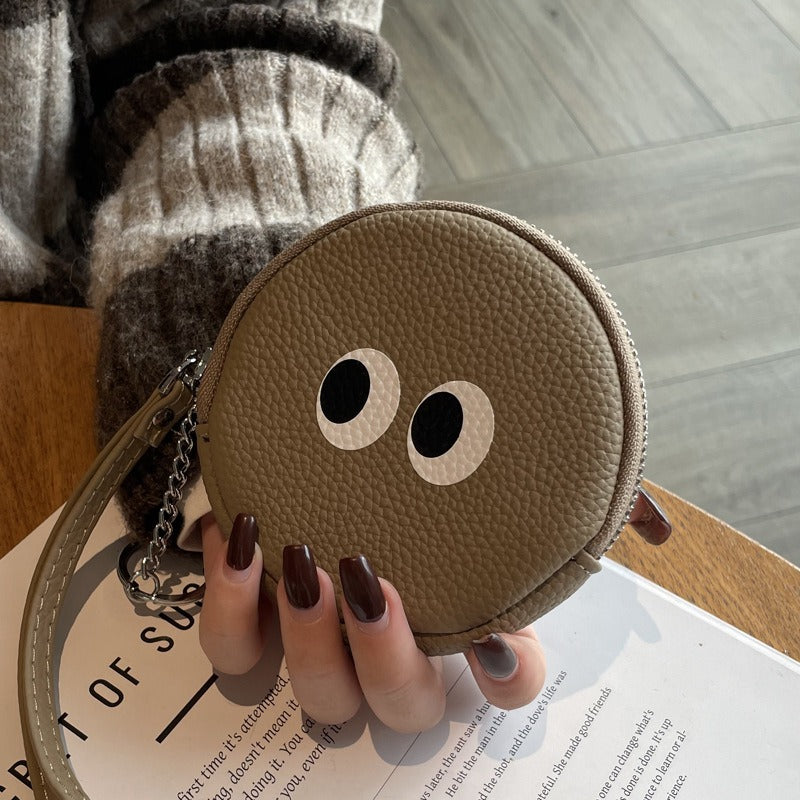 A Charming Cartoon Women'S Wallet Made from Genuine Leather, Featuring a Mini Coin Purse with a Unique Design Crafted from Top-Grade Cowhide, Perfect for Storing Items And Ideal As a Gift for Friends And Family During Holidays