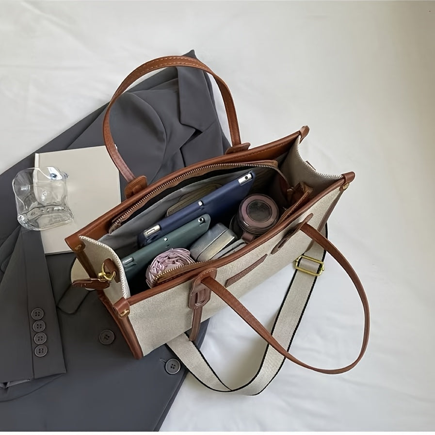 Vintage Tote Bag Vintage Aesthetic Tote Bag - Stylish for Commuting & Short Trips - with Accents