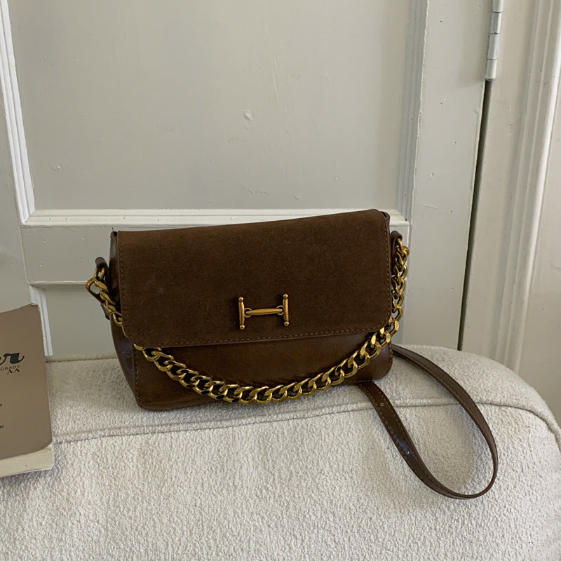 Trendy Small Square Handbag for Autumn And Winter 2025, Featuring a Vintage Design And Made of Soft Faux Leather, Suitable for Underarm, Shoulder, Or Crossbody Use
