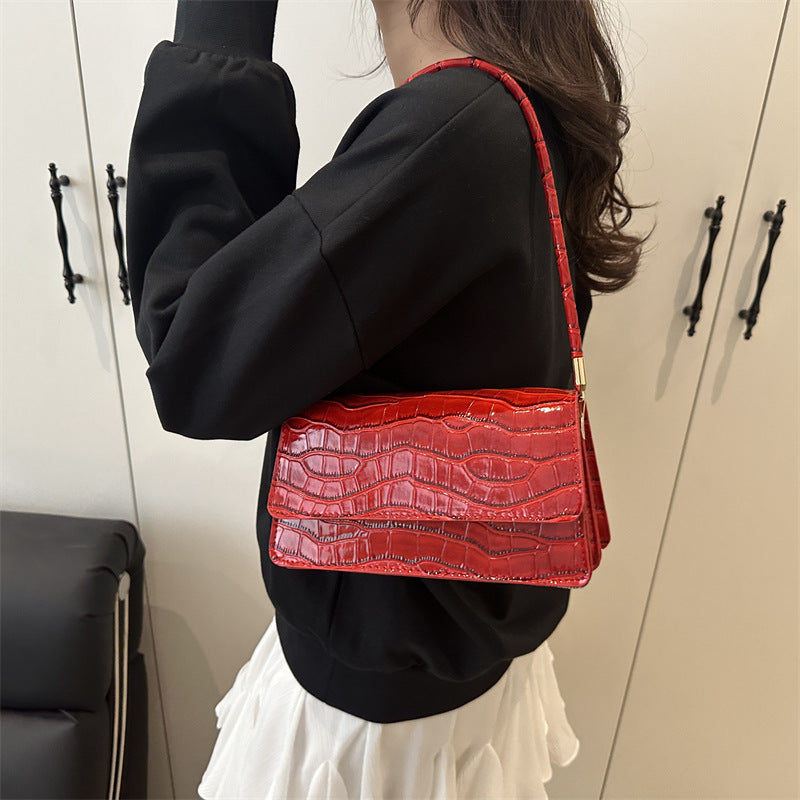 Trendy Summer Small Square Bag in Stone Pattern with Candy Colors, Fashionable for Hand Carrying, Shoulder, And Crossbody Use