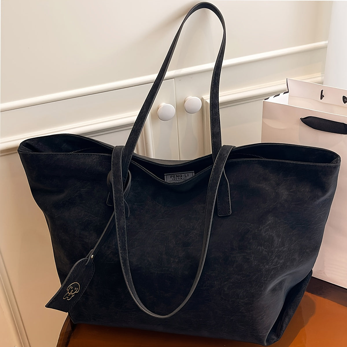 Spring New Women'S Large Capacity Tote Bag, Vintage Style Elegant Shoulder Bag for Women, Daily Commuting Handbag for Work, Back-To-School Storage Bag for Books And Items, Shopping And Travel Shoulder Bag, Phone And Wallet Bag
