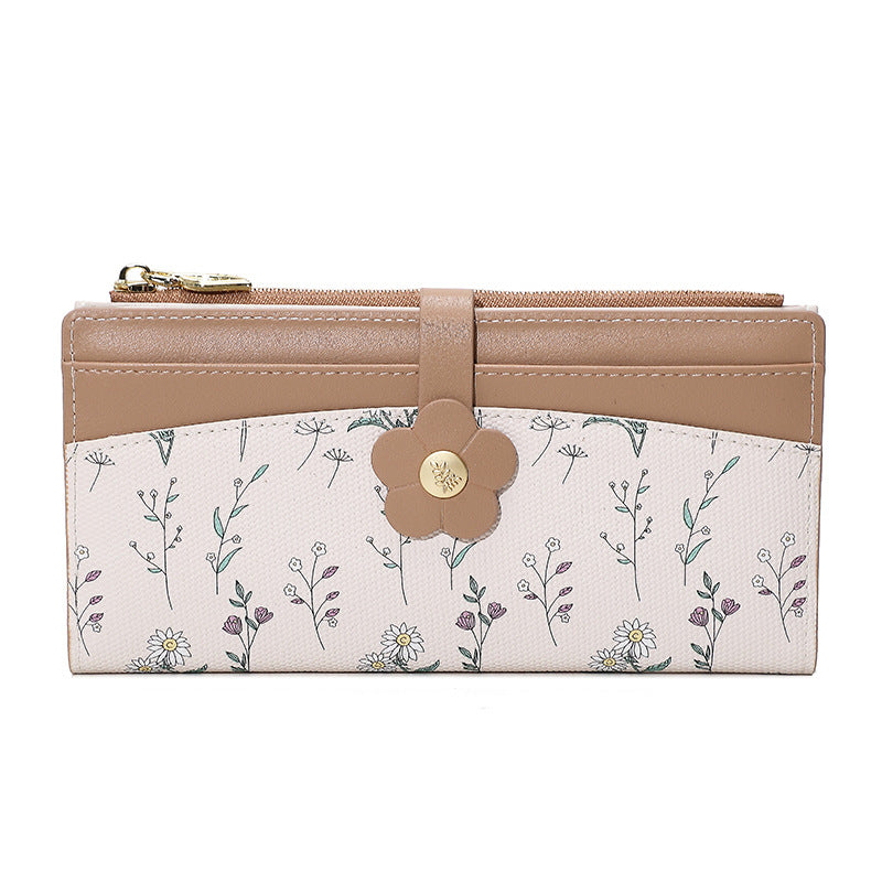 New Flower Zipper Coin Purse for Women, High-end And Long Wallet, Handbag, Wallet, Women's Instagram Style