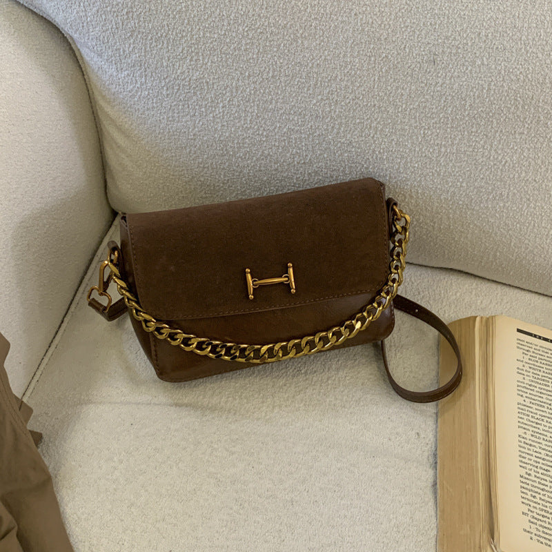 Trendy Small Square Handbag for Autumn And Winter 2025, Featuring a Vintage Design And Made of Soft Faux Leather, Suitable for Underarm, Shoulder, Or Crossbody Use