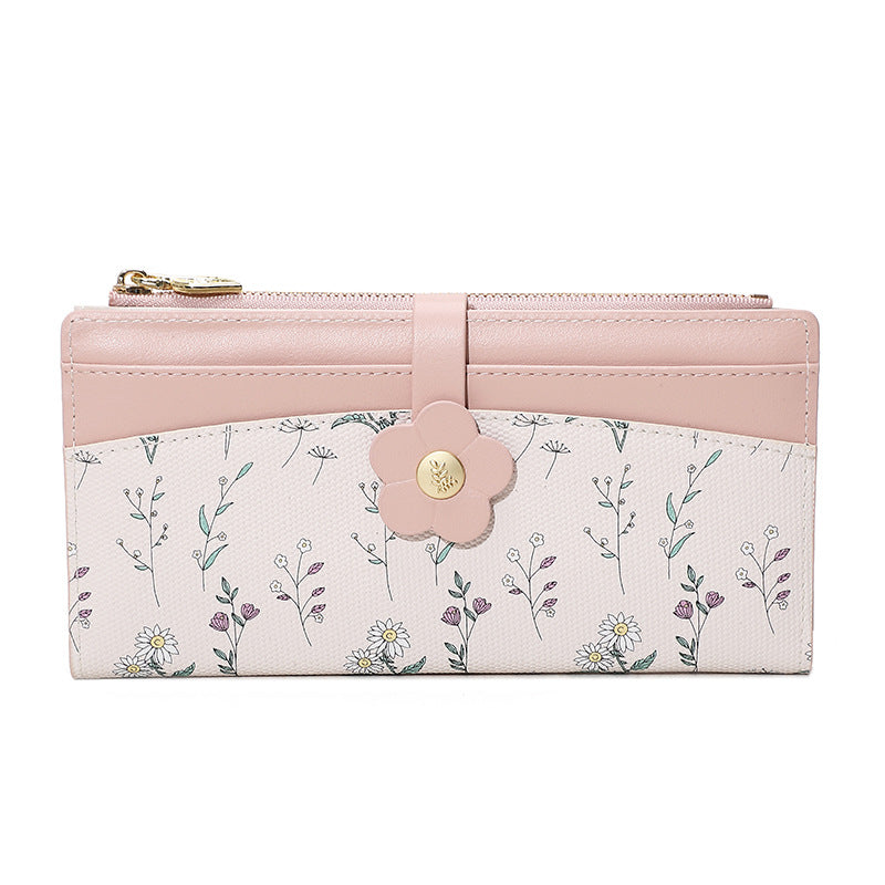 New Flower Zipper Coin Purse for Women, High-end And Long Wallet, Handbag, Wallet, Women's Instagram Style