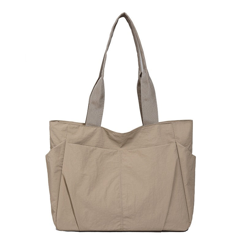 Minimalist Multi-Functional Large-Capacity Shoulder Bag, Women'S Lightweight Nylon Tote Bag, Suitable for Work, Commuting, And Travel Casual Tote Bag, Spacious Everyday Wallet with Side Pockets, Durable Shopping Bag