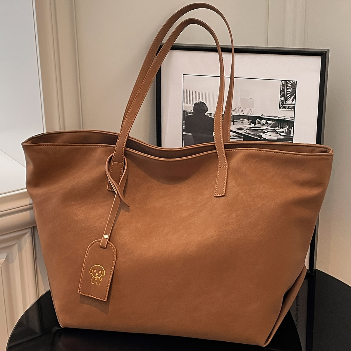 Spring New Women'S Large Capacity Tote Bag, Vintage Style Elegant Shoulder Bag for Women, Daily Commuting Handbag for Work, Back-To-School Storage Bag for Books And Items, Shopping And Travel Shoulder Bag, Phone And Wallet Bag