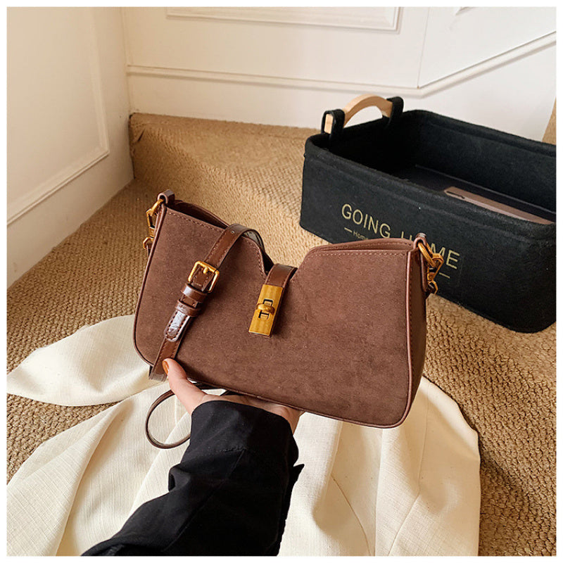 Women' High-End MatteHandbag - Minimalist Crossbody & Shoulder Bag with Buckle Closure, Multi-Color Suitable for, Travel, Everyday Use,Purse