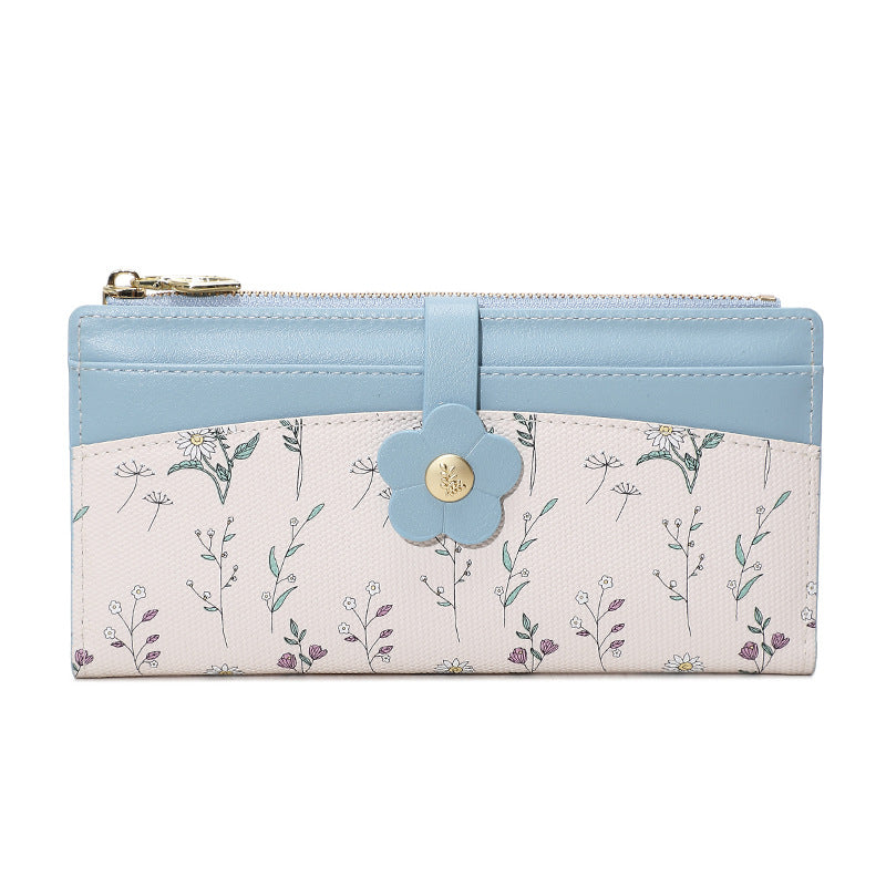 New Flower Zipper Coin Purse for Women, High-end And Long Wallet, Handbag, Wallet, Women's Instagram Style