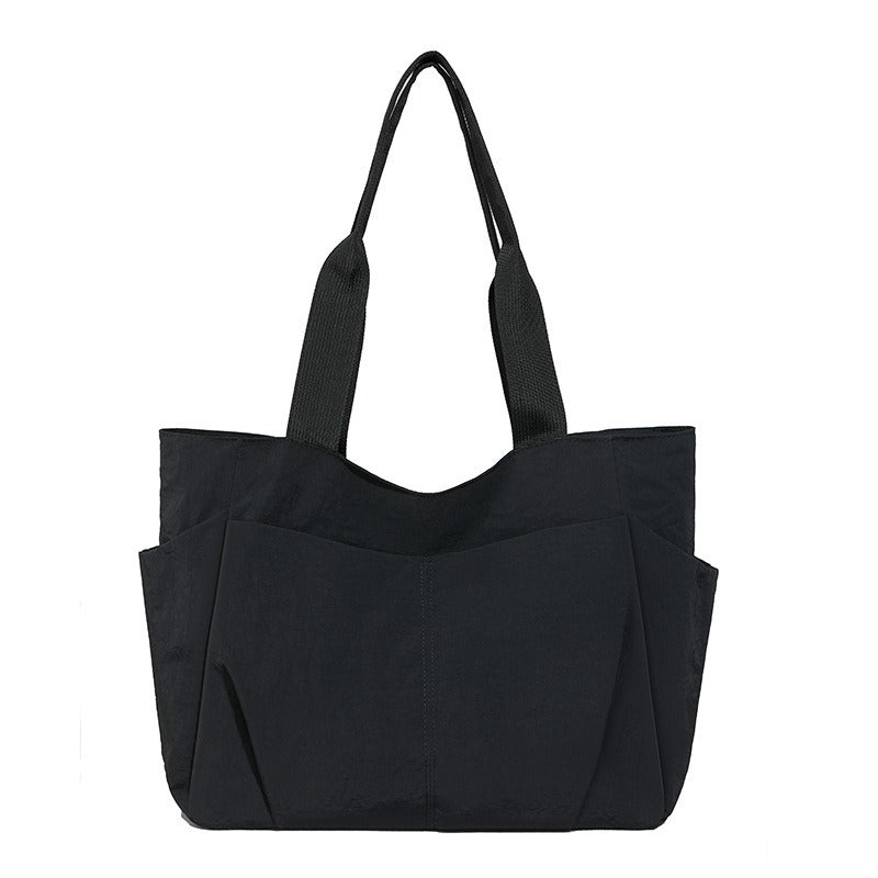Minimalist Multi-Functional Large-Capacity Shoulder Bag, Women'S Lightweight Nylon Tote Bag, Suitable for Work, Commuting, And Travel Casual Tote Bag, Spacious Everyday Wallet with Side Pockets, Durable Shopping Bag