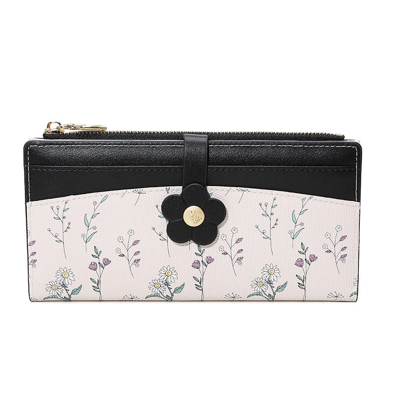 New Flower Zipper Coin Purse for Women, High-end And Long Wallet, Handbag, Wallet, Women's Instagram Style