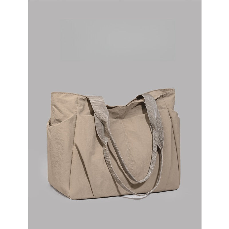 Minimalist Multi-Functional Large-Capacity Shoulder Bag, Women'S Lightweight Nylon Tote Bag, Suitable for Work, Commuting, And Travel Casual Tote Bag, Spacious Everyday Wallet with Side Pockets, Durable Shopping Bag