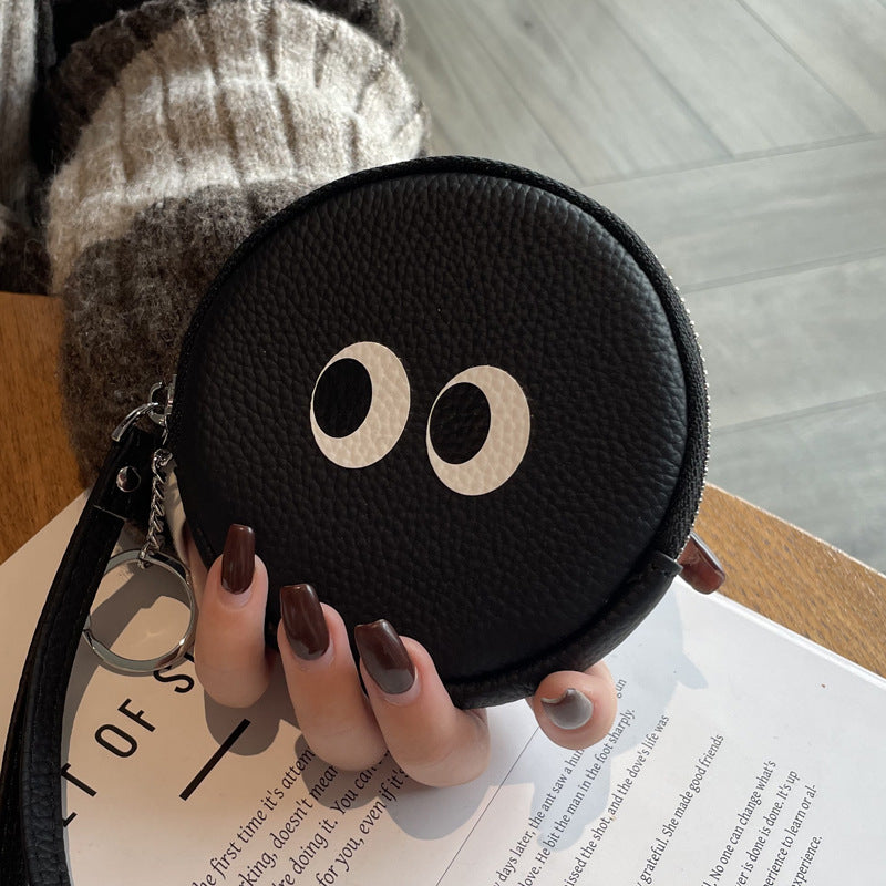 A Charming Cartoon Women'S Wallet Made from Genuine Leather, Featuring a Mini Coin Purse with a Unique Design Crafted from Top-Grade Cowhide, Perfect for Storing Items And Ideal As a Gift for Friends And Family During Holidays