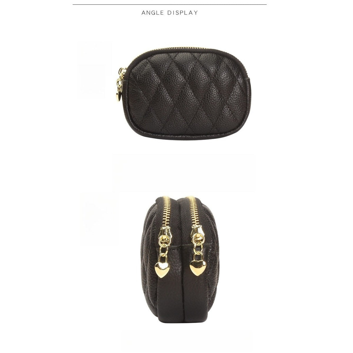 Four-Pack Mini Coin Purse Double-Layer Zipper Large Capacity Coin Bag Compact Storage Gift Set