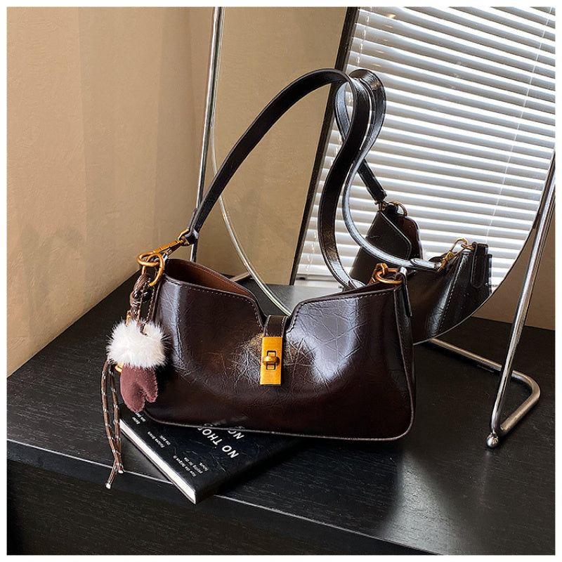 Women' High-End MatteHandbag - Minimalist Crossbody & Shoulder Bag with Buckle Closure, Multi-Color Suitable for, Travel, Everyday Use,Purse