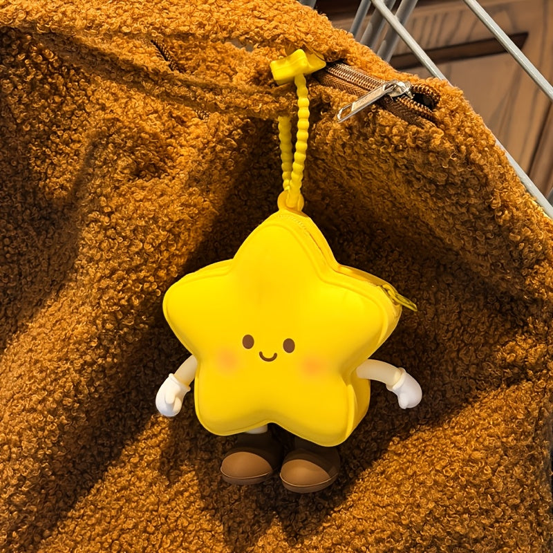 3D Cartoon Soft Silicone Cute Star-Shaped Wallet | Minimalist Style, Hand Wash Care