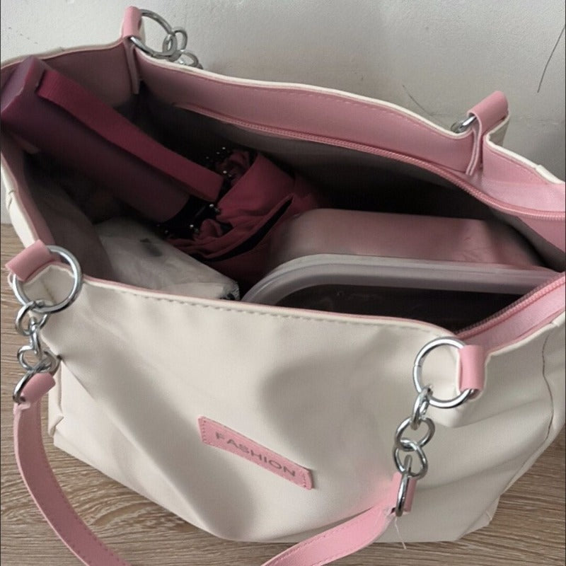Women's Large Capacity \u002F Tote Bag with Adjustable Underarm & Wide Strap - Multi-Color Handbag Suitable for Commuter Travel, Zipper Closure Carry Bag, Adjustable Shoulder Strap for,, Daily Use (\u002F)