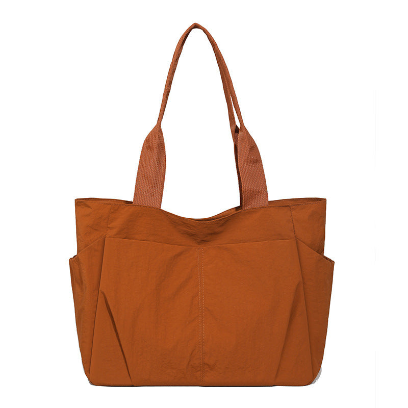 Minimalist Multi-Functional Large-Capacity Shoulder Bag, Women'S Lightweight Nylon Tote Bag, Suitable for Work, Commuting, And Travel Casual Tote Bag, Spacious Everyday Wallet with Side Pockets, Durable Shopping Bag