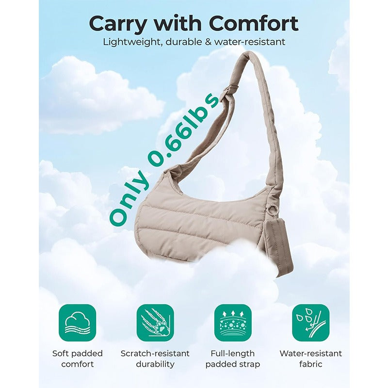 Women' Dumpling-Shaped Crossbody Bag Suitable for Students, Large-Capacity Underarm Shoulder Purse with Buckle Closure, Lightweight Handbag for, Commuting, - \u002F\u002FWine\u002F-Free Colors (Hand Washable)