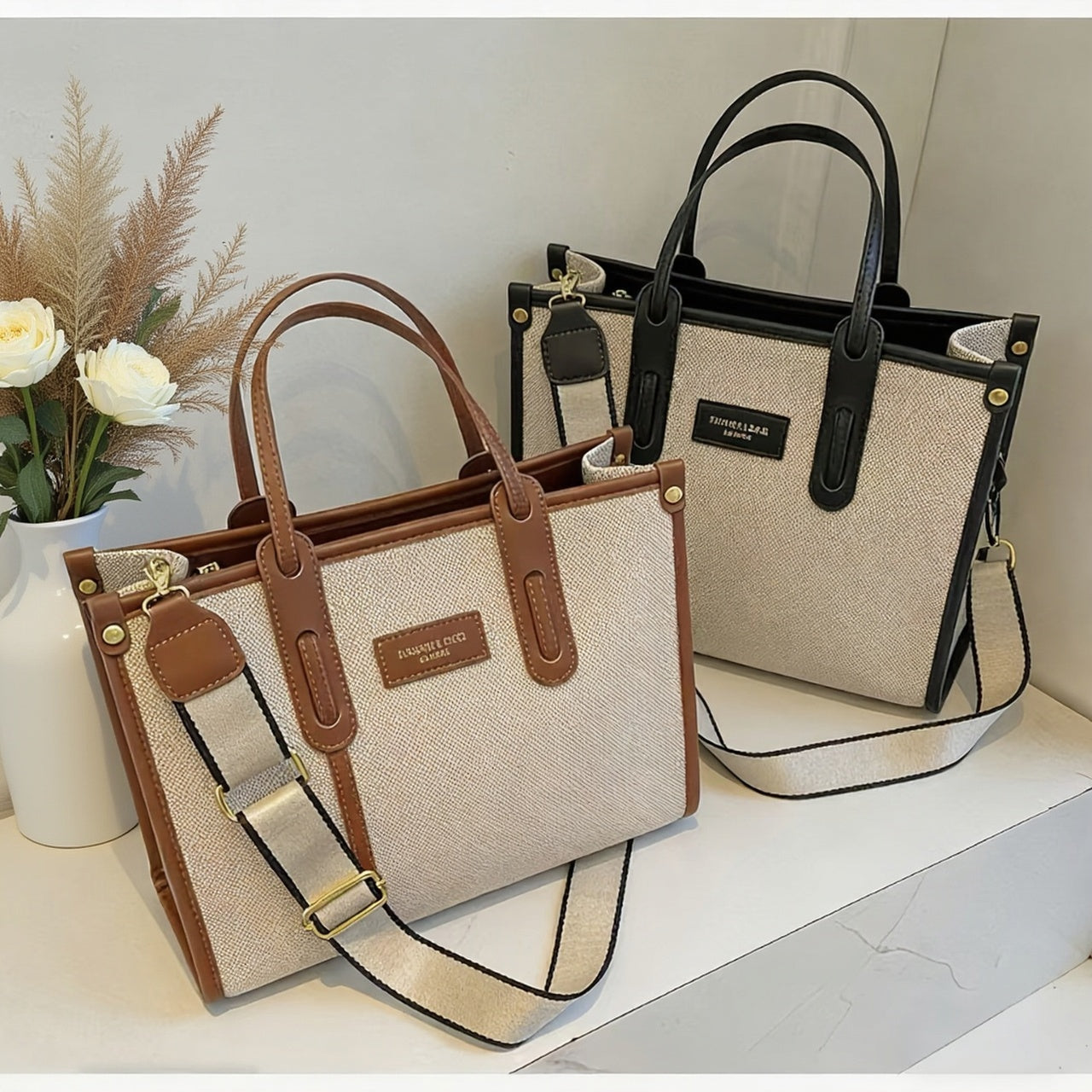 Vintage Tote Bag Vintage Aesthetic Tote Bag - Stylish for Commuting & Short Trips - with Accents