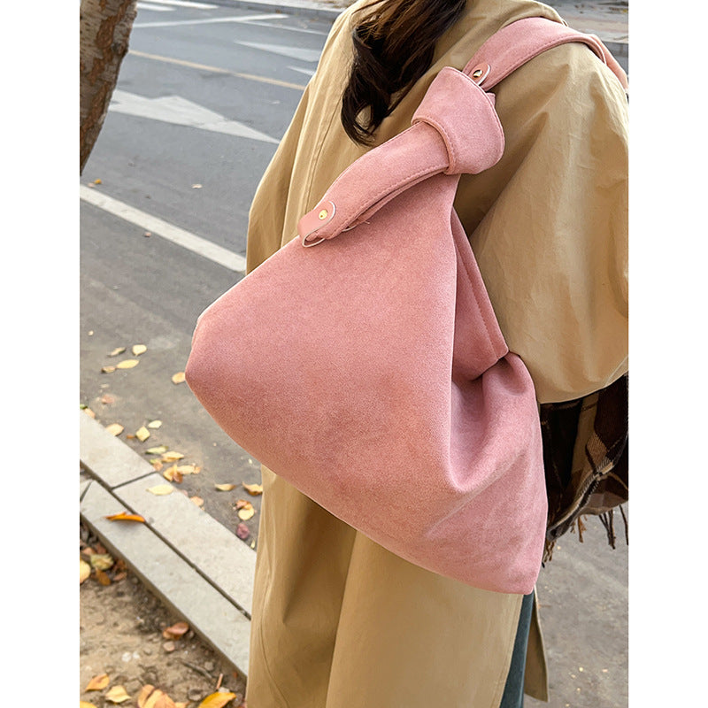Cross-Border Tote Bag with a Minimalist Korean Style, a Unique Matte Underarm Bag for Women, Perfect for Autumn And Winter, Trendy for Commuting And Versatile As a Shoulder Bag