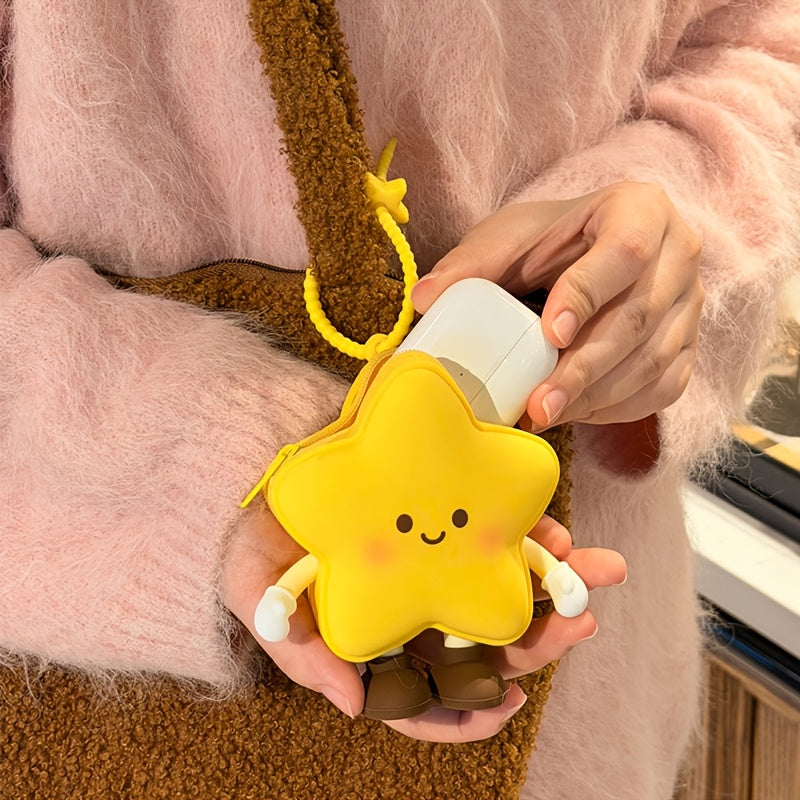 3D Cartoon Soft Silicone Cute Star-Shaped Wallet | Minimalist Style, Hand Wash Care