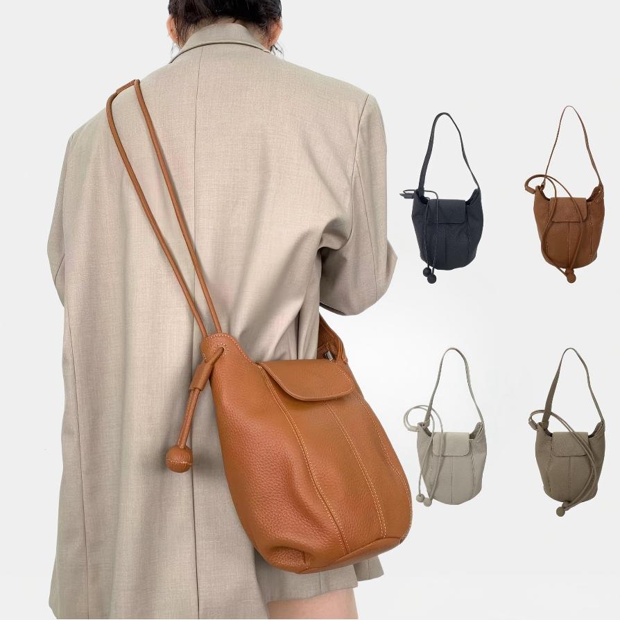 Genuine Leather Crossbody Bag for Women - Stylish Minimalist Handbag Featuring Zipper Closure, Gold-Toned Accents & Removable Strap, Compact Daily Purse for Work And Travel, \u002FBrown\u002F, Crossbody Bag