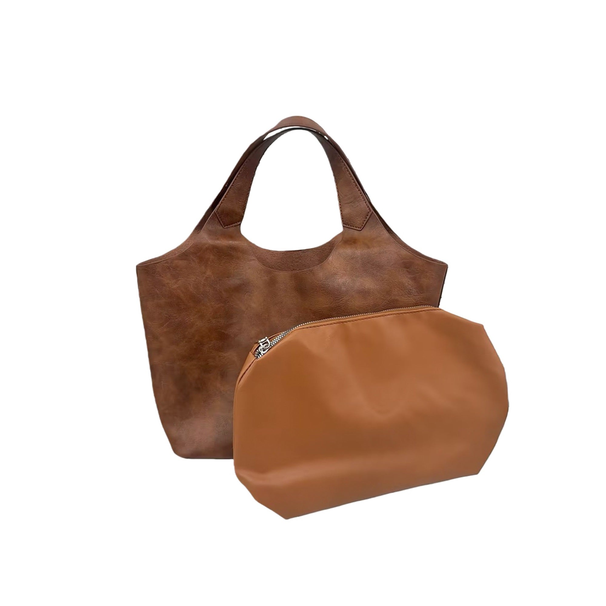 Women's PU Large Tote Bag with Buckle Closure & Open Top Lid - Solid Color Handbag Suitable for, Travel, Shopping, Spacious Casual Shoulder Bag, PU Material, Hand Washable